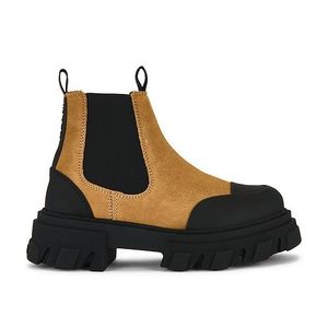 Ganni Black Cleated Chelsea Boot
