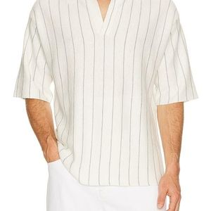 Helmut Lang White Short Sleeve Stripe Polo for men