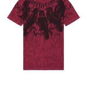Affliction Red Crows Tee for men