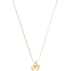 Vanessa Mooney Mettallic Nora Heart & Crystal Charm Necklace