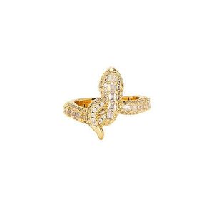 Mazin Jewels White Pave Snake Ring