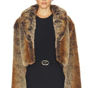 Lovers + Friends Brown Cropped Ernie Coat