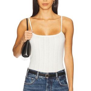 Anine Bing White Pia Cami Tank