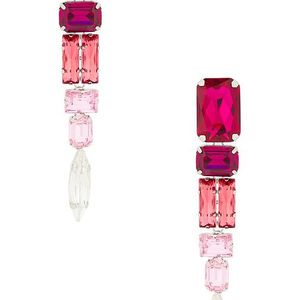 Area Pink Ombre Crystal Drop Earrings
