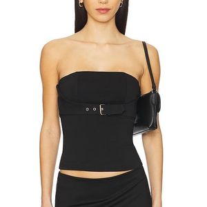 superdown Black Capri Strapless Top