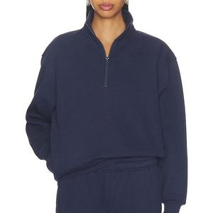WellBeing + BeingWell Blue Remy Half Zip