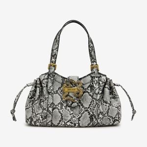 Roberto Cavalli Pitone Print Shoulder Bag