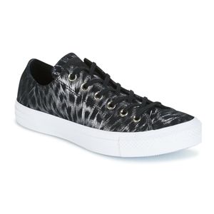 Converse Lage Sneakers Chuck Taylor All Star Shimmer Suede Ox Black/black/white in het Zwart