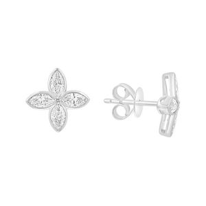 Effy Fine Jewelry White 14K 0.95 Ct. Tw. Lab-Grown Diamond Earrings