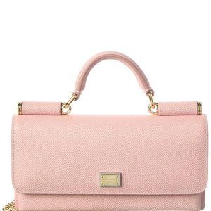 Dolce & Gabbana Pink Leather Clutch