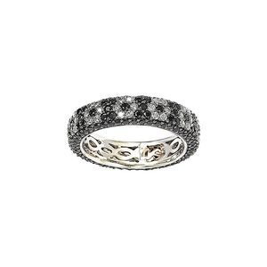 Suzy Levian CZ Jewelry White Suzy Levian Cz Flower Eternity Ring
