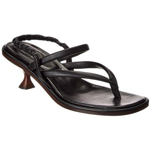 Tod's Black Leather Sandal