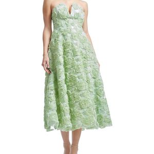 Dress the Population Green Briella Midi Dress