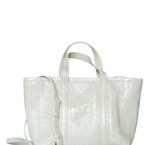 Balenciaga White East West Small Shopper Tote, Never Carried (Authentic Pre-Loved)