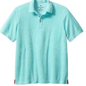 Tommy Bahama Blue Poolside Hibiscus Polo Shirt for men