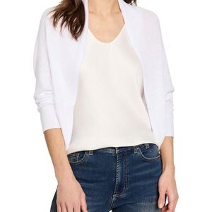 NIC+ZOE White Cashmere-Blend Shrug Cardigan