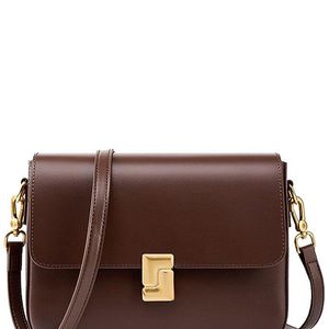 Adele Berto Brown Leather Shoulder Bag