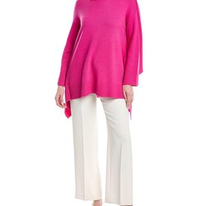 Valentino Pink Wool & Cashmere-Blend Poncho Sweater