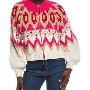 525 America Red Victoria Knit Bomber Jacket