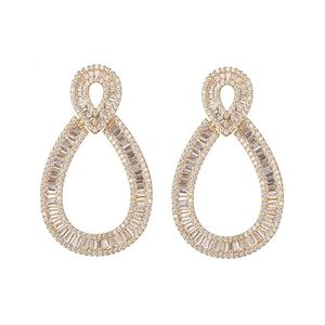 Eye Candy LA Metallic The Luxe Collection Cz Weddint Statement Earrings