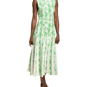Lela Rose Green Midi Dress