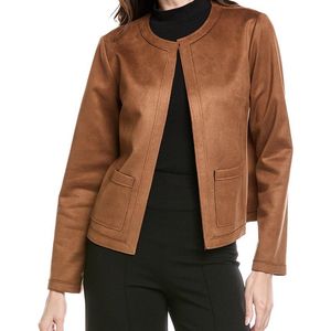 Joseph Ribkoff Brown Crewneck Jacket