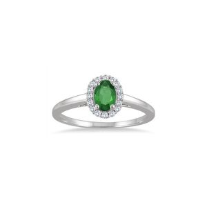 Gem Spark Green 14K 0.59 Ct. Tw. Diamond & Emerald Ring