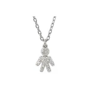 Diamond Select Cuts White 0.05 Ct. Tw. Diamond Baby Boy Necklace