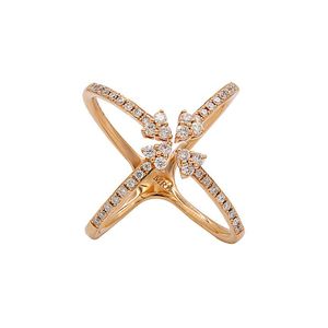 Diana M Metallic . Fine Jewelry 14k Rose Gold 0.48 Ct. Tw. Diamond Ring