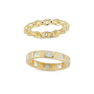 Chloe and Madison Metallic Cz Ring Set Ring