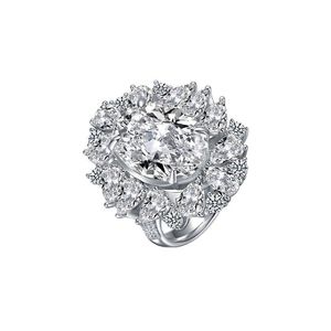 Rachel Glauber White Cz Statement Ring