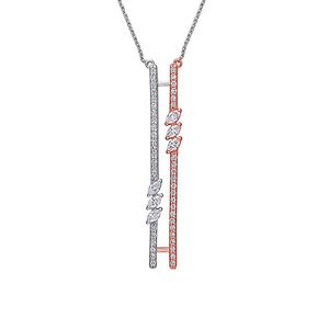 Diamond Select Cuts White 14K Two-Tone 0.50 Ct. Tw. Diamond Necklace