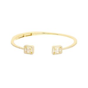 Juvell White 18K Plated Cz Bangle Bracelet
