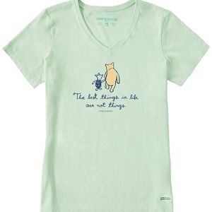 Life Is Good. Green Crusher Lite V-Neck T-Shirt