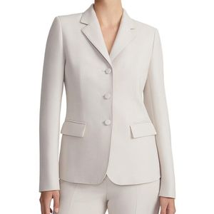 Lafayette 148 New York White Academy Wool & Silk-Blend Blazer