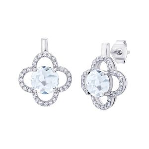 MaxColor Metallic 2.80 Ct. Tw. Topaz Drop Earrings