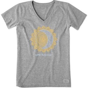 Life Is Good. Grey Crusher V-Neck T-Shirt