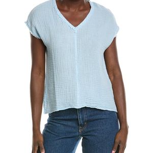 Michael Stars Blue Draya V-Neck Top