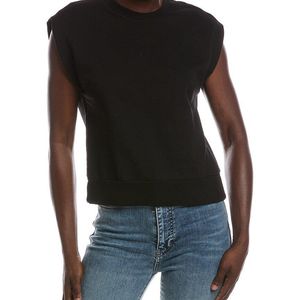 Michael Stars Black Brooklyn Power Shoulder Sweatshirt