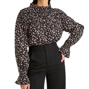 Merlette Black Majorelle Print Blouse