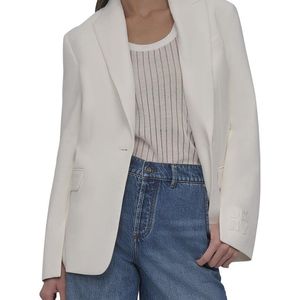 DKNY Grey Logo Patch Blazer