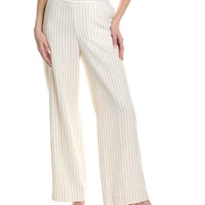 tyler boe White Gianna Linen-Blend Pant