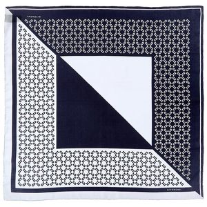 Givenchy Blue Logo Silk Scarf