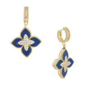 Juvell Blue 18K Plated Lapas Cz Earrings