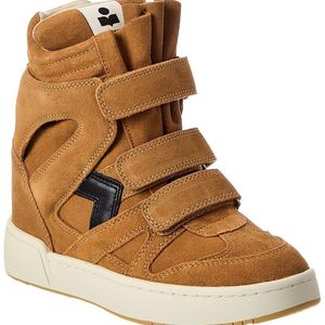 Isabel Marant Brown Im3 Suede Wedge Sneaker