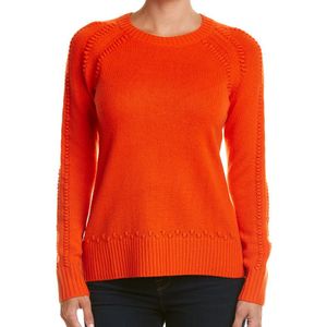 Sail To Sable Orange Wool & Cashmere-blend Sweater