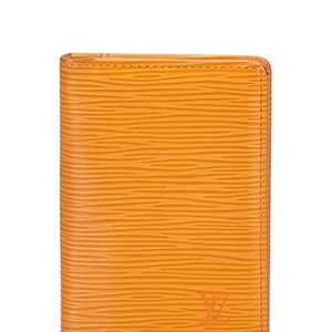 Louis Vuitton Orange Epi Leather Organizer De Poche Wallet