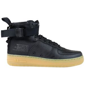 Nike Black Sf Air Force 1 Mid Leather Sneaker