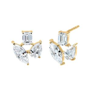 By Adina Eden Metallic 14K 1.70 Ct. Tw. Lab-Grown Diamond Earrings
