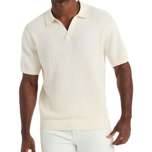 Robert Graham White Macombs Sweater Polo Shirt for men
